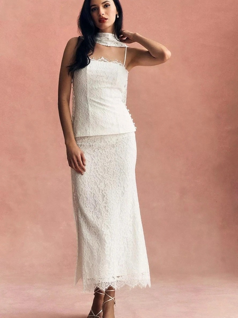 Anthropologie Mare Mare Top and Maxi Skirt Lace Set